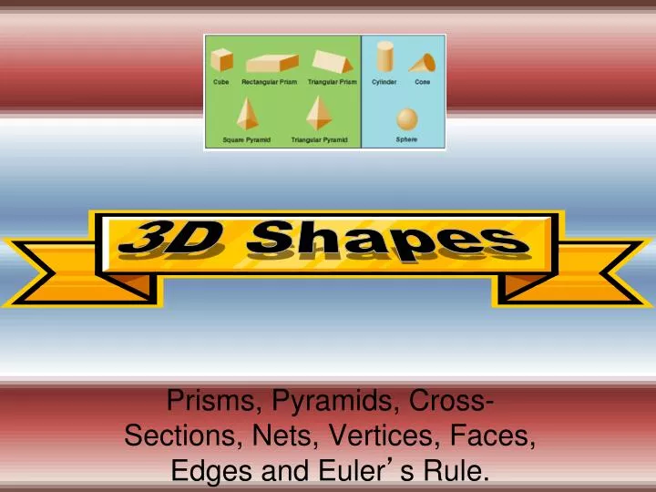 prisms pyramids cross sections nets vertices faces edges and euler s rule
