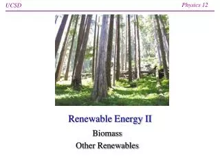 Renewable Energy II