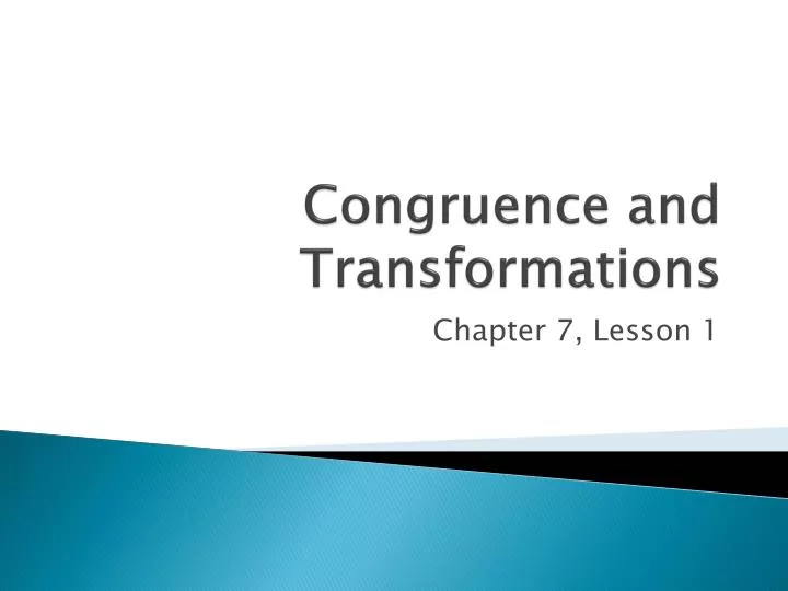 congruence and transformations