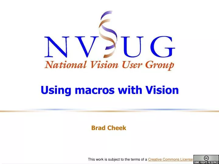 using macros with vision