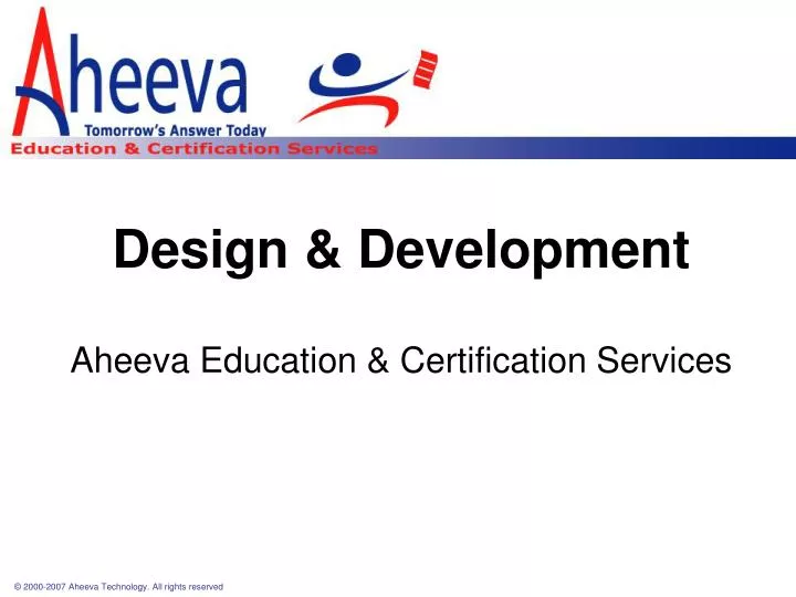 design development aheeva education certification services