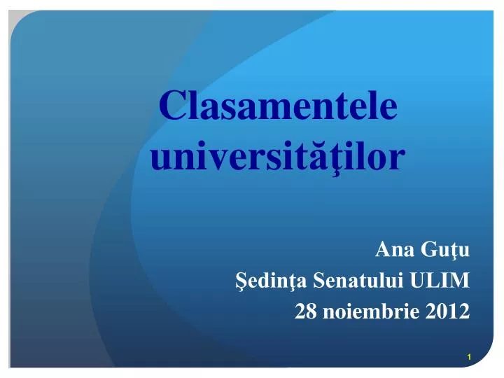 clasamentele universi t ilor