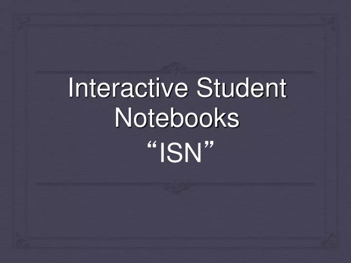 interactive student notebooks