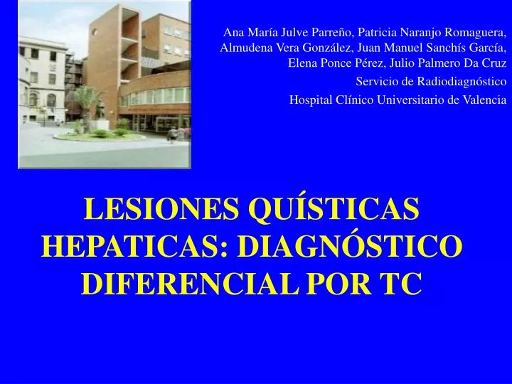 lesiones qu sticas hepaticas diagn stico diferencial por tc