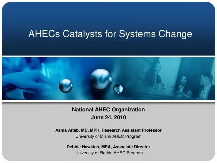 ahecs catalysts for systems change