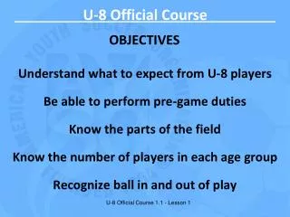 U-8 Official Course