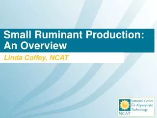 Small Ruminant Production: An Overview