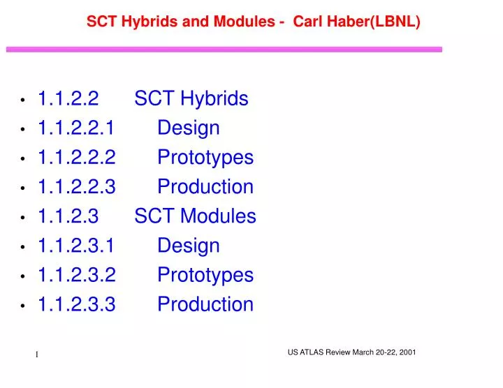 sct hybrids and modules carl haber lbnl