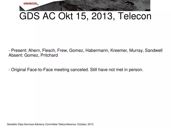 gds ac okt 15 2013 telecon