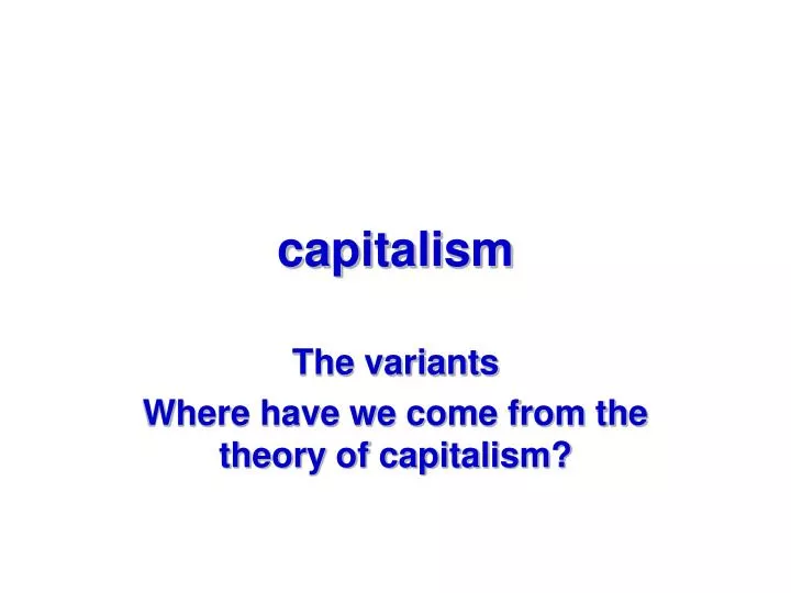 capitalism