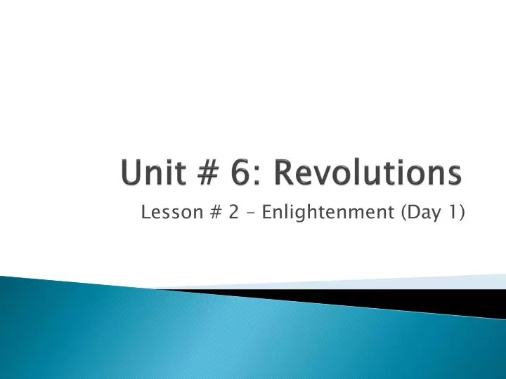unit 6 revolutions
