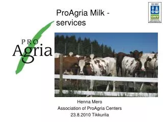 ProAgria Milk -services
