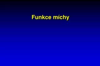 funkce m chy
