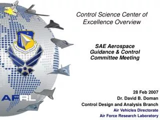 Control Science Center of Excellence Overview