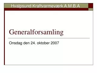 generalforsamling