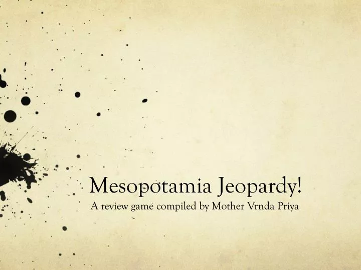 mesopotamia jeopardy