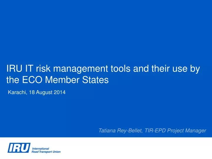 iru it risk management tools and their use by the eco member states
