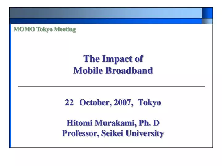 22 october 2007 tokyo hitomi murakami ph d professor seikei university