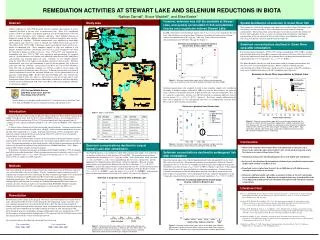 REMEDIATION ACTIVITIES AT STEWART LAKE AND SELENIUM REDUCTIONS IN BIOTA