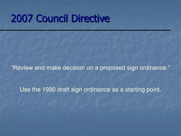 2007 council directive