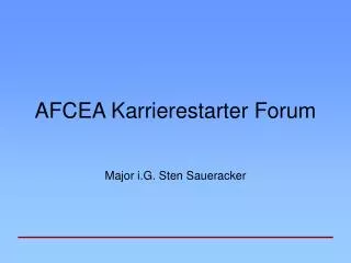 afcea karrierestarter forum