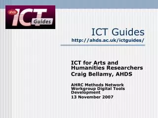 ICT Guides ahds.ac.uk/ictguides/