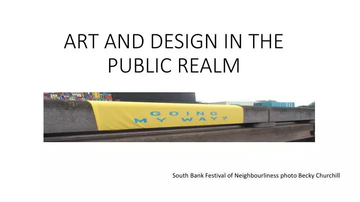 art and design in the public realm