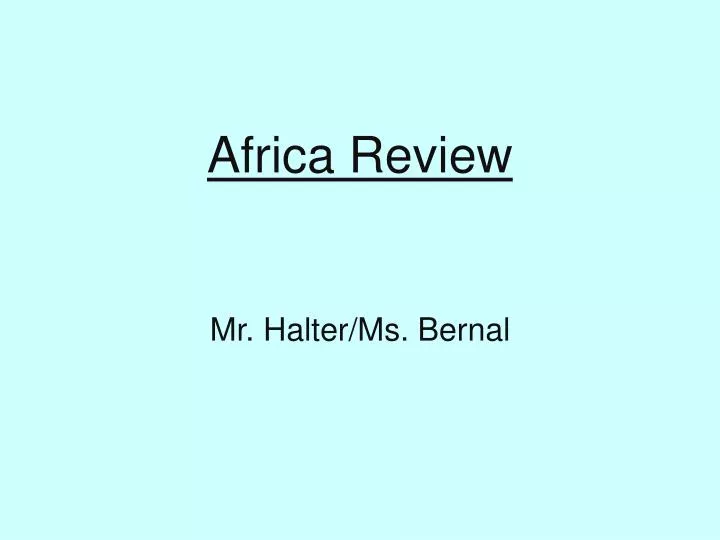 africa review
