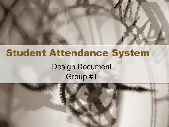 student attendance system