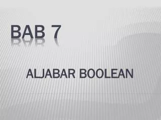 aljabar boolean