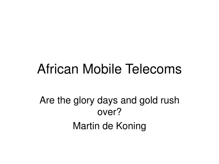 african mobile telecoms