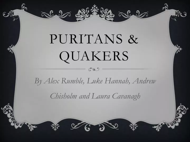 puritans quakers