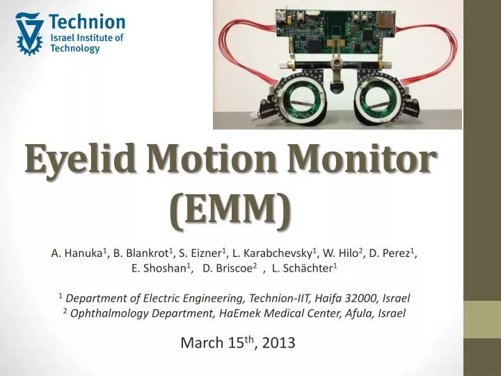 eyelid motion monitor emm