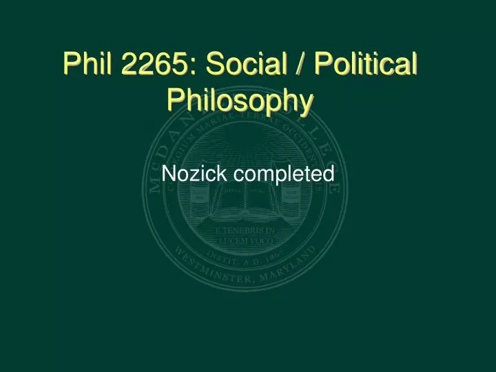 phil 2265 social political philosophy