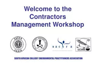 Welcome to the Contractors Management Workshop