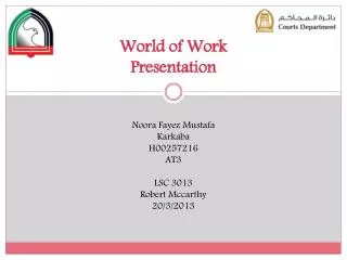 World of Work Presentation