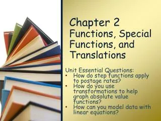 Chapter 2 Functions , Special Functions, and Translations