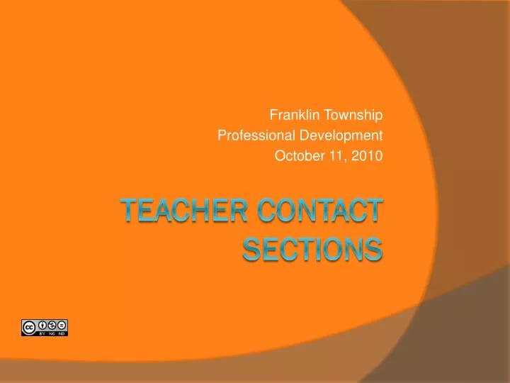 teacher contact sections