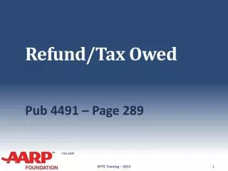Refund/Tax Owed