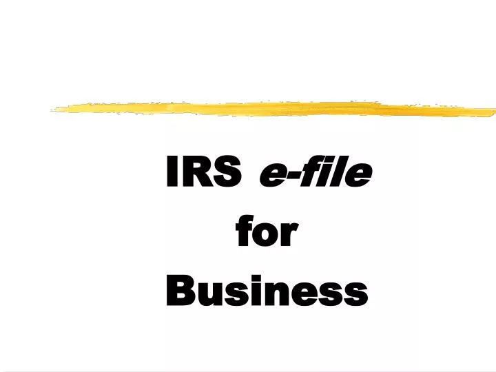 irs e file for business
