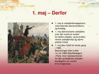 1 maj derfor