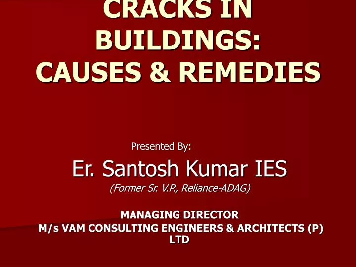 cracks in buildings causes remedies