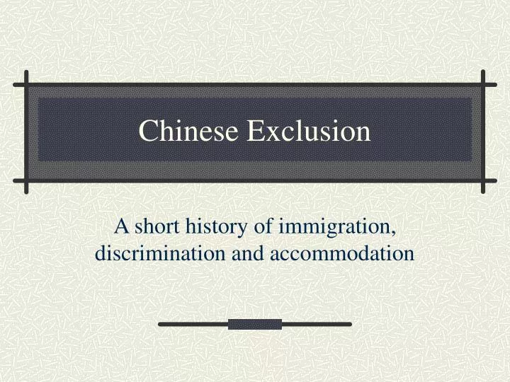 chinese exclusion