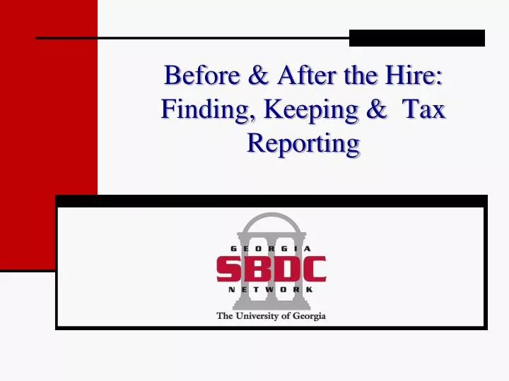 before after the hire finding keeping tax reporting