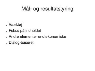 m l og resultatstyring