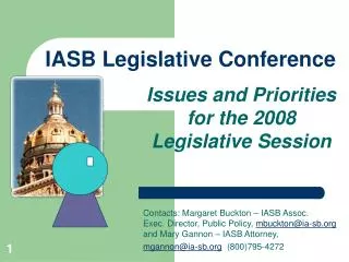 IASB Legislative Conference