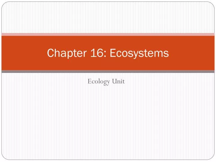 chapter 16 ecosystems