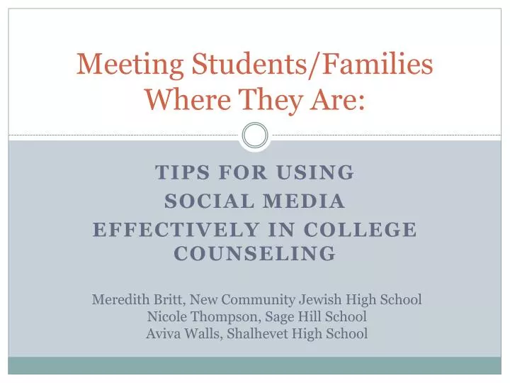 meeting students families where they are