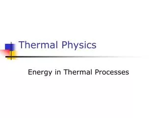 Thermal Physics