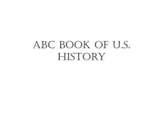 ABC Book Of U.S. History